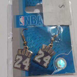 NEW Los Angeles Lakers Kobe Bryant #24 NBA Jersey Earrings